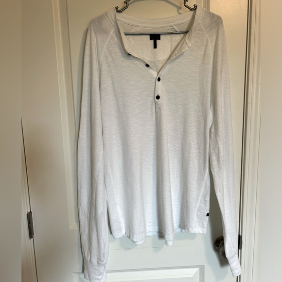 Mens white long sleeve button shirt - Picture 1 of 3